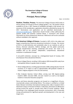 Principal, Pierce College - International Schools Services