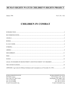 children in combat - Human Rights Watch