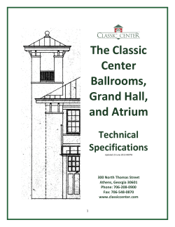 Classic Center Athena Ballroom and other Ballrooms Technical
