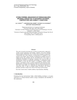Hygro-thermal behaviour of porous building material