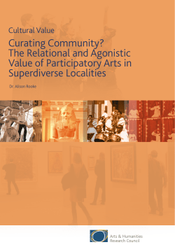 Curating Community? - Arts and Humanities Research Council