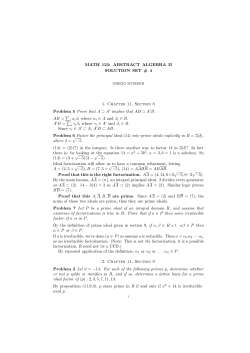 MATH 123: ABSTRACT ALGEBRA II SOLUTION SET # 4 1. Chapter