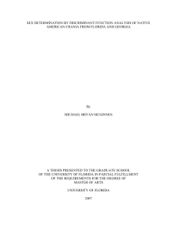 sex determination by discriminant function