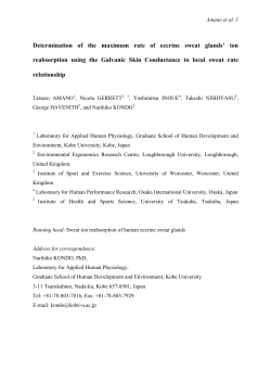 Determination of the maximum rate of eccrine sweat glands` ion