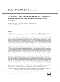 The ecology of Central European non