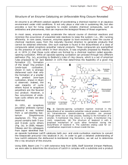 Structure of an Enzyme Catalyzing an Unfavorable Ring Closure