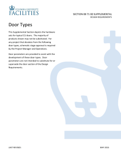 Door Types - Columbia University Facilities