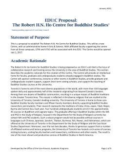 EDU:C Proposal - Robert H.N. Ho Centre for Buddhist Studies, April