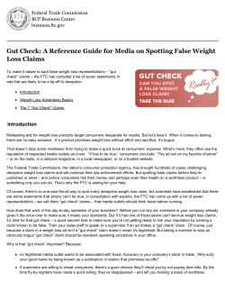 Gut Check - Diet Scam Watch