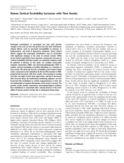 Human Cortical Excitability Increases with Time Awake
