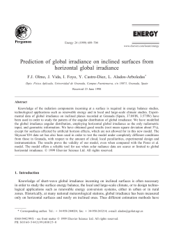 Prediction of global irradiance on inclined surfaces from horizontal