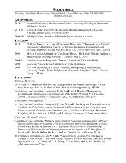 Curriculum Vitae - College of Literature, Science, and the Arts