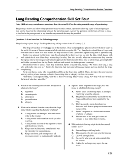 Long Passage Reading Comprehension Practice