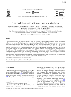 The oxidation state at tunnel junction interfaces