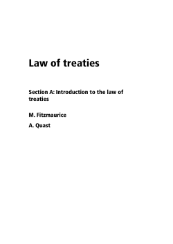 Law of Treaties Section A - University of London International