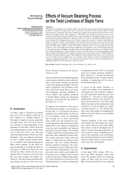 Effects of Vacuum Steaming Process on the Twist Liveliness of