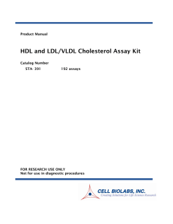 HDL and LDL/VLDL Cholesterol Assay Kit