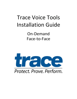 Trace Voice Installation Manual