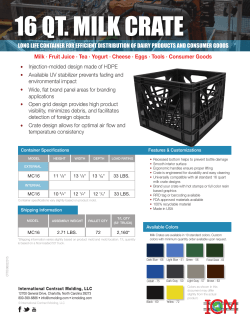 16 qt. milk crate - International Contract Molding, LLC