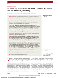 Proton Pump Inhibitor and Histamine 2 Receptor Antagonist Use