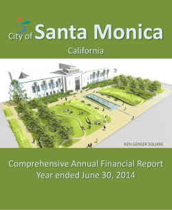 Comprehensive Annual Financial Report Year ended June 30, 2014