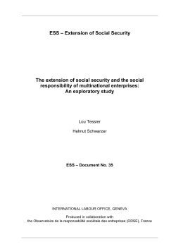 The extension of social security and the social responsibility of