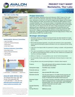 Thor Lake - Avalon Advanced Materials