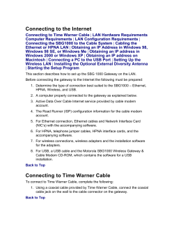 Connecting to the Internet