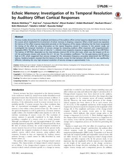 Echoic Memory: Investigation of Its Temporal Resolution by Auditory
