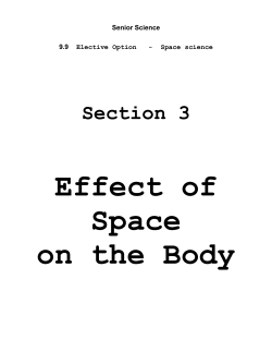 Effect of Space on the Body