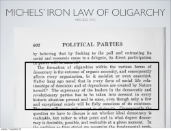 michels` iron law of oligarchy - E