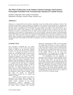 The Effect of Muscarine on the Sodium Calcium Exchanger and