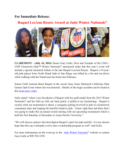 Raquel LeeAnn Rosete Award at Judo Winter Nationals&reg;