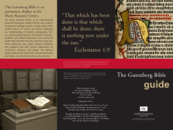 Gutenberg Bible guide - Harry Ransom Center