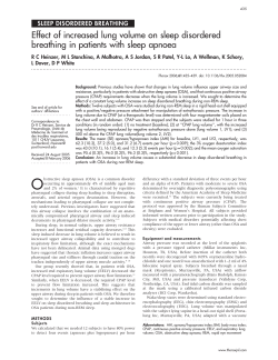 Effect of increased lung volume on sleep disordered