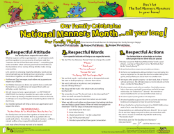 Respectful Attitude Respectful Words Respectful Actions