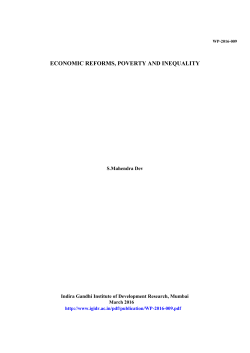 economic reforms, poverty and inequality