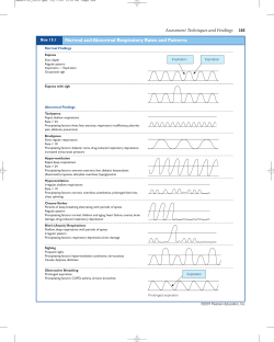 Normal and Abnormal Respiratory Rates and Patterns
