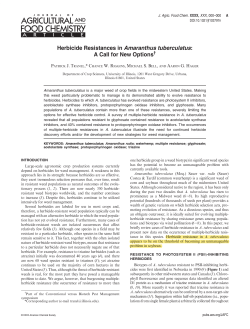 Herbicide Resistances in Amaranthus tuberculatus: A Call for New