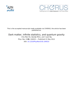 Dark matter, infinite statistics, and quantum gravity