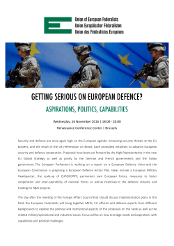 getting serious on european defence?