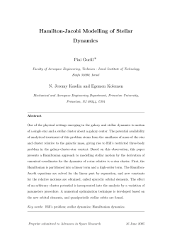 Hamilton-Jacobi Modelling of Stellar Dynamics
