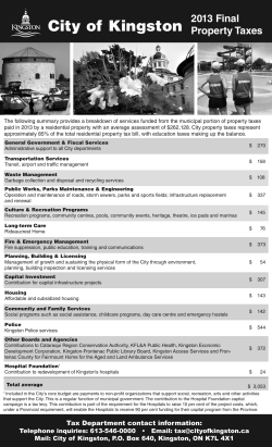 City of Kingston - Property Taxes