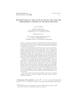 Identification of the class of initial data for the - MAT-UAM