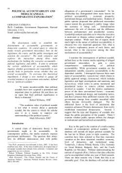 political accountability and media scandals: a comparative