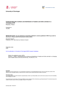 Understanding the numbers and distribution of waders and