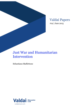 Just War and Humanitarian Intervention