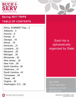 Spring 2017 Trip Descriptions - Buck-I-SERV