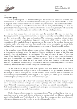 IF -Rudyard Kipling. `IF` is a didactic poem &ndash; a poem meant to give
