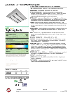 generaTIon 3 LeD Focus canoPy LIghT (cro3)